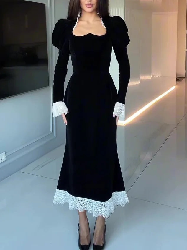 Valencienne Velvet Gown