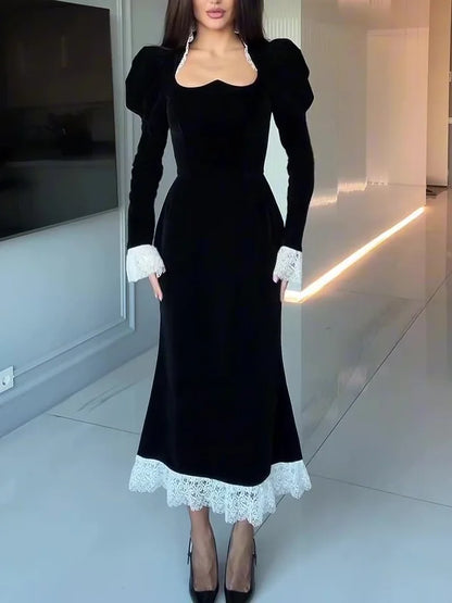 Valencienne Velvet Gown