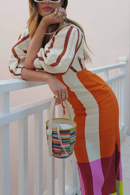 Solara Stripe Maxi Dress