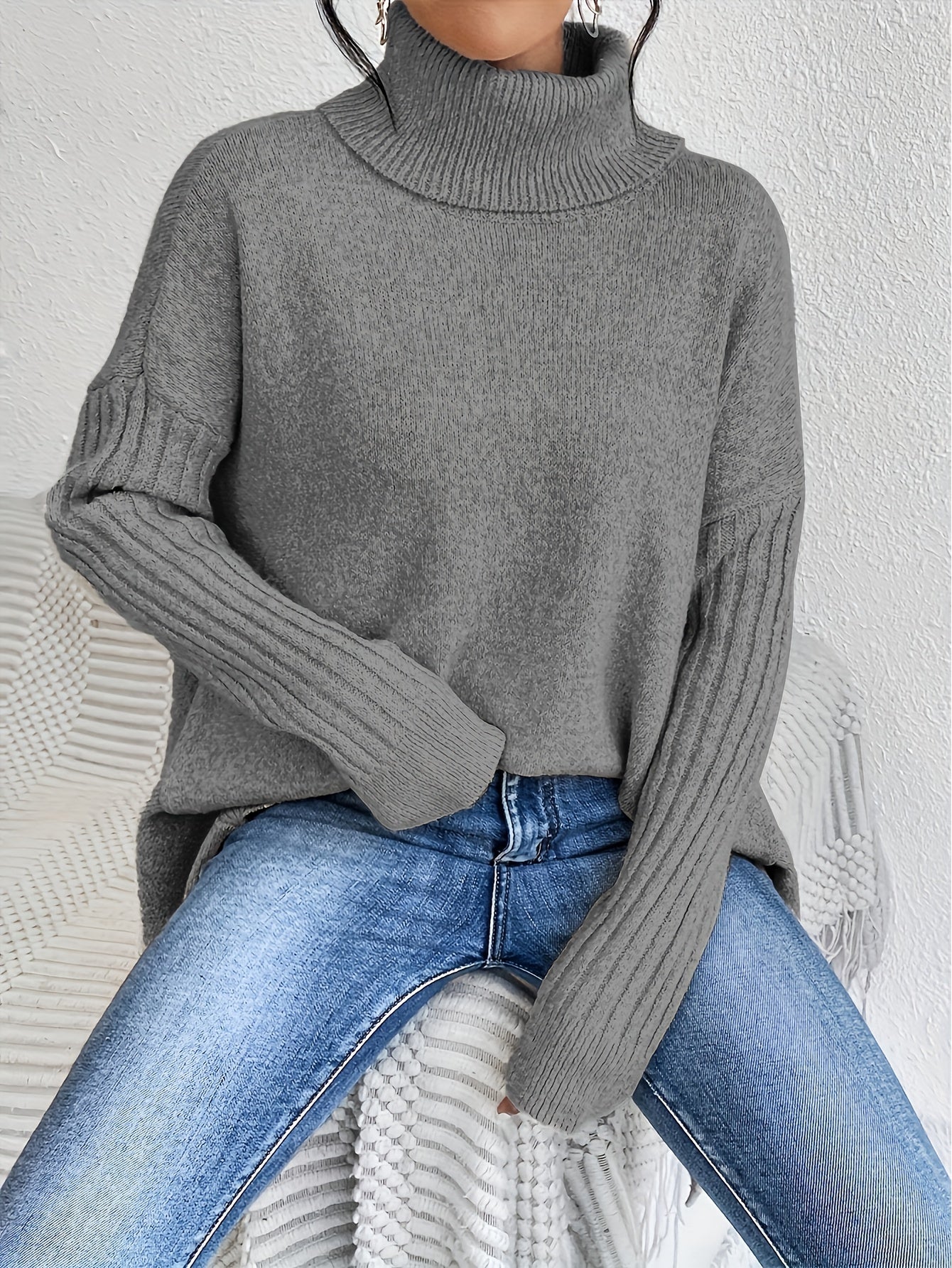 Laila™ | Oversized turtleneck sweater