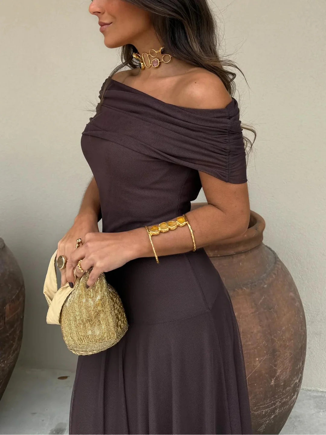 Toledo One Shoulder Maxi Dress
