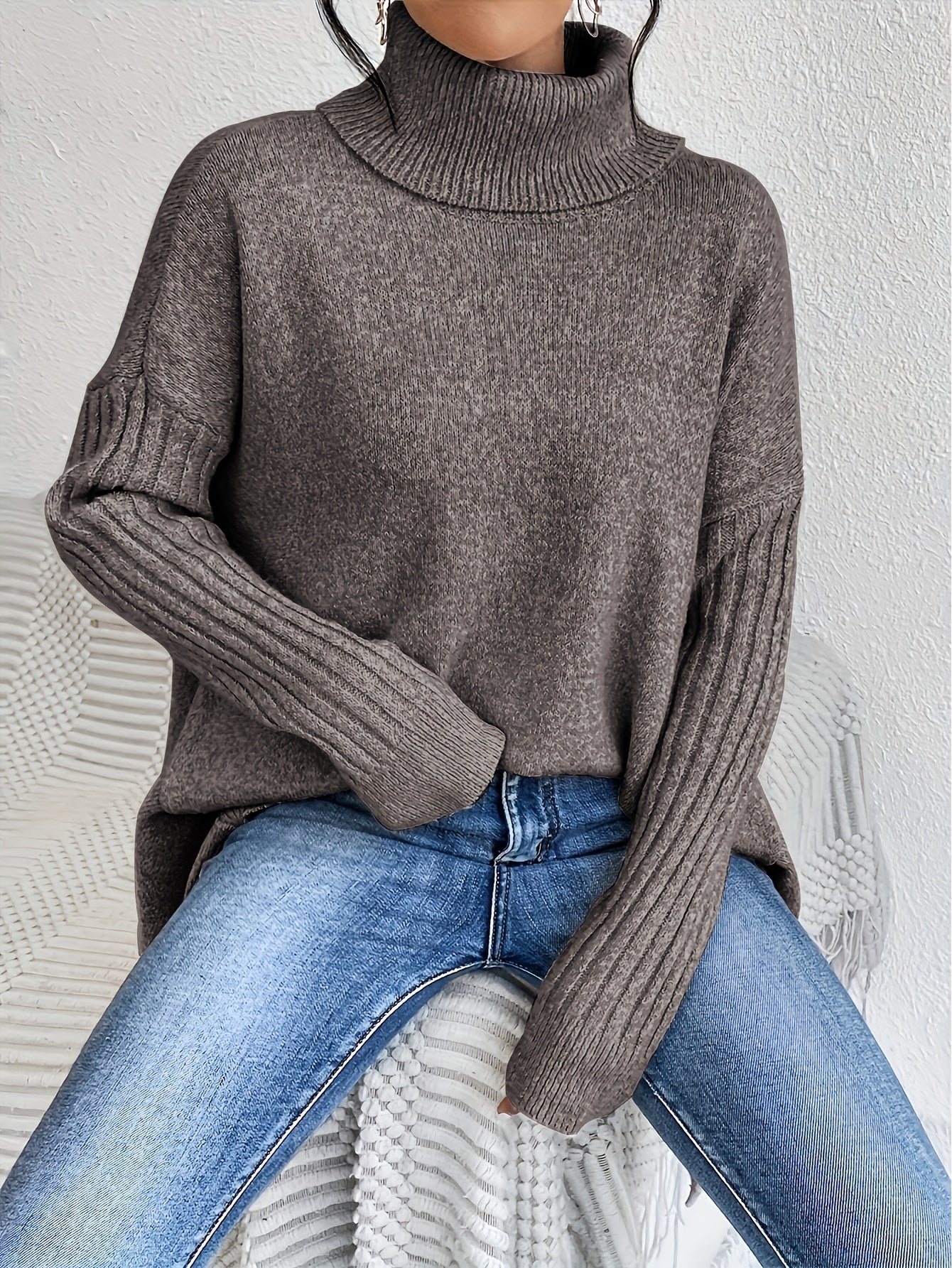 Laila™ | Oversized turtleneck sweater