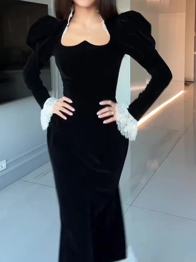 Valencienne Velvet Gown