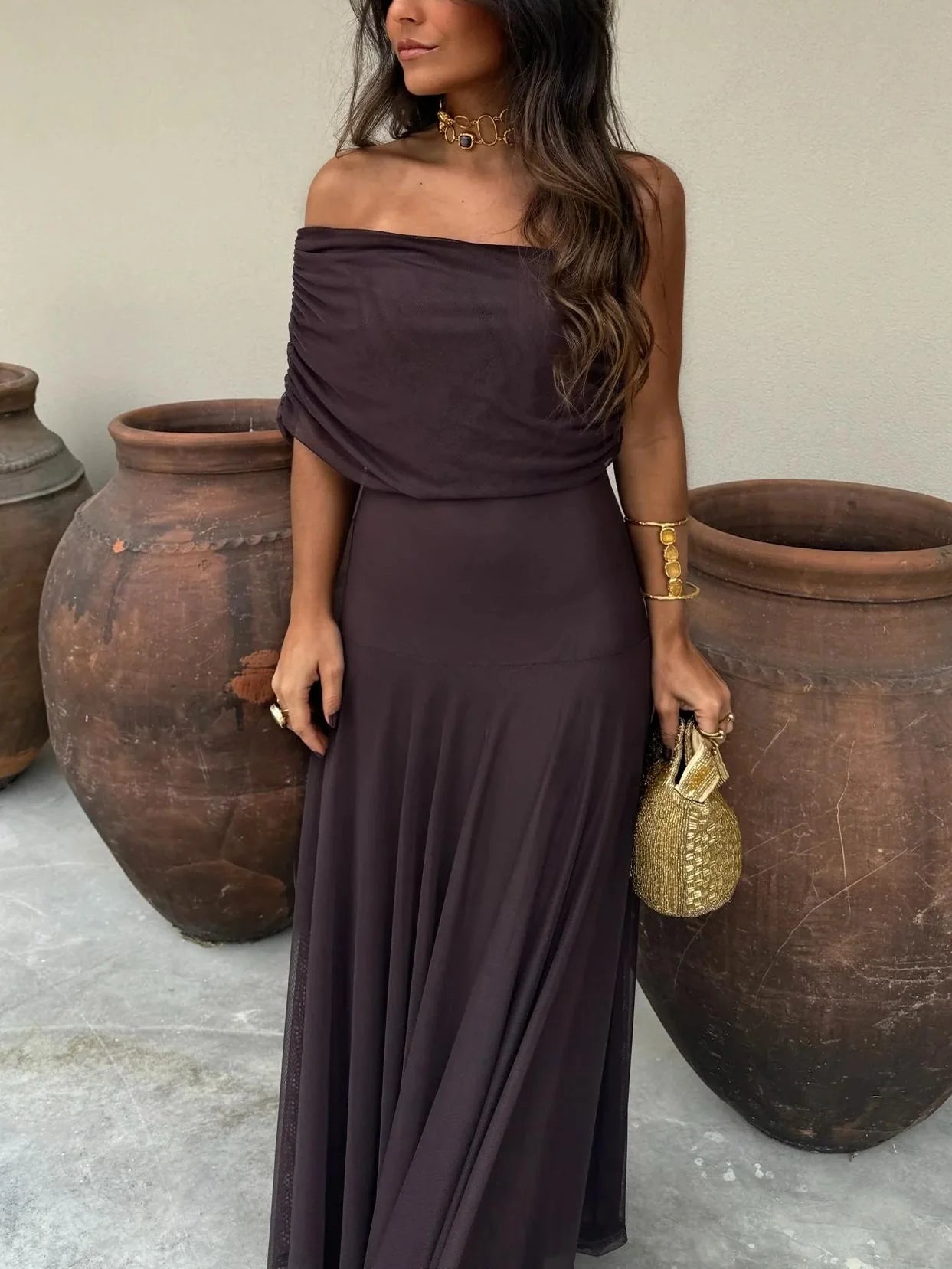 Toledo One Shoulder Maxi Dress