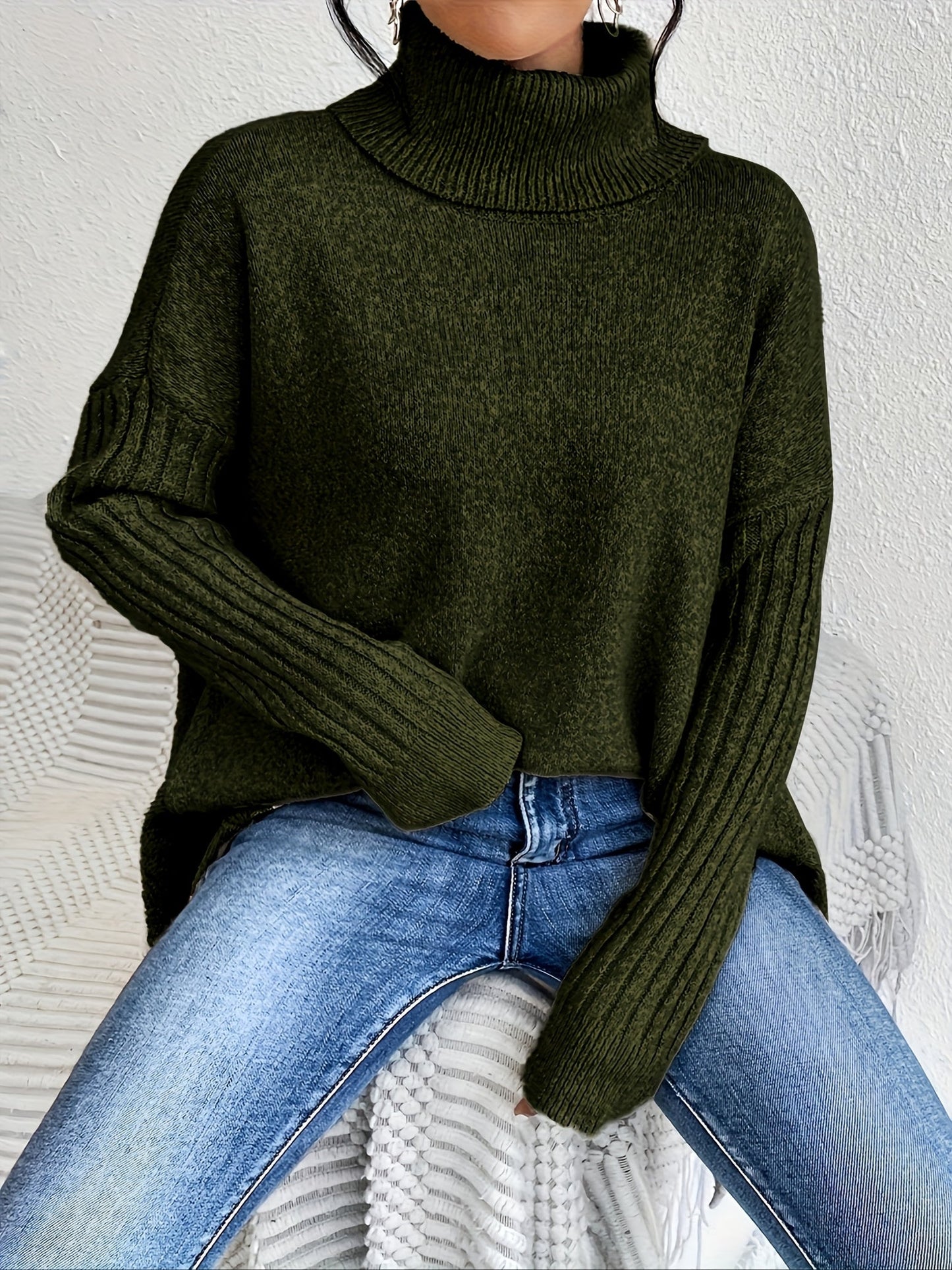 Laila™ | Oversized turtleneck sweater