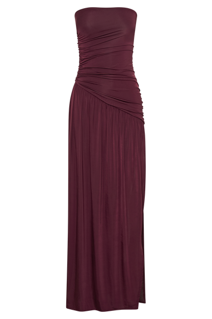 BEX STRAPLESS SLINKY MAXI DRESS