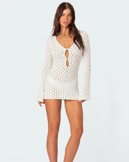 Marié Crochet Mini Dress