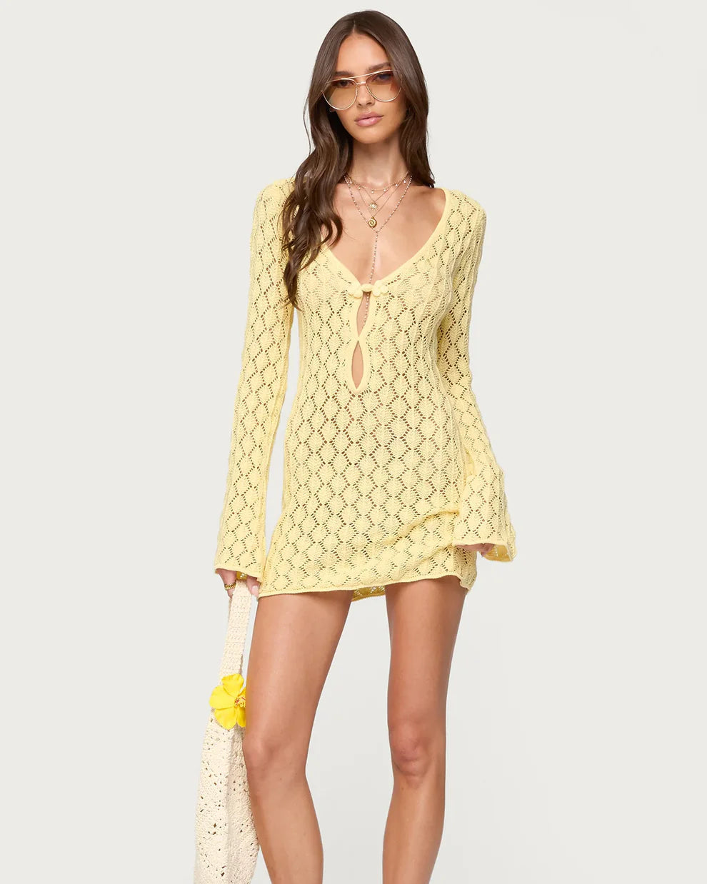 Marié Crochet Mini Dress