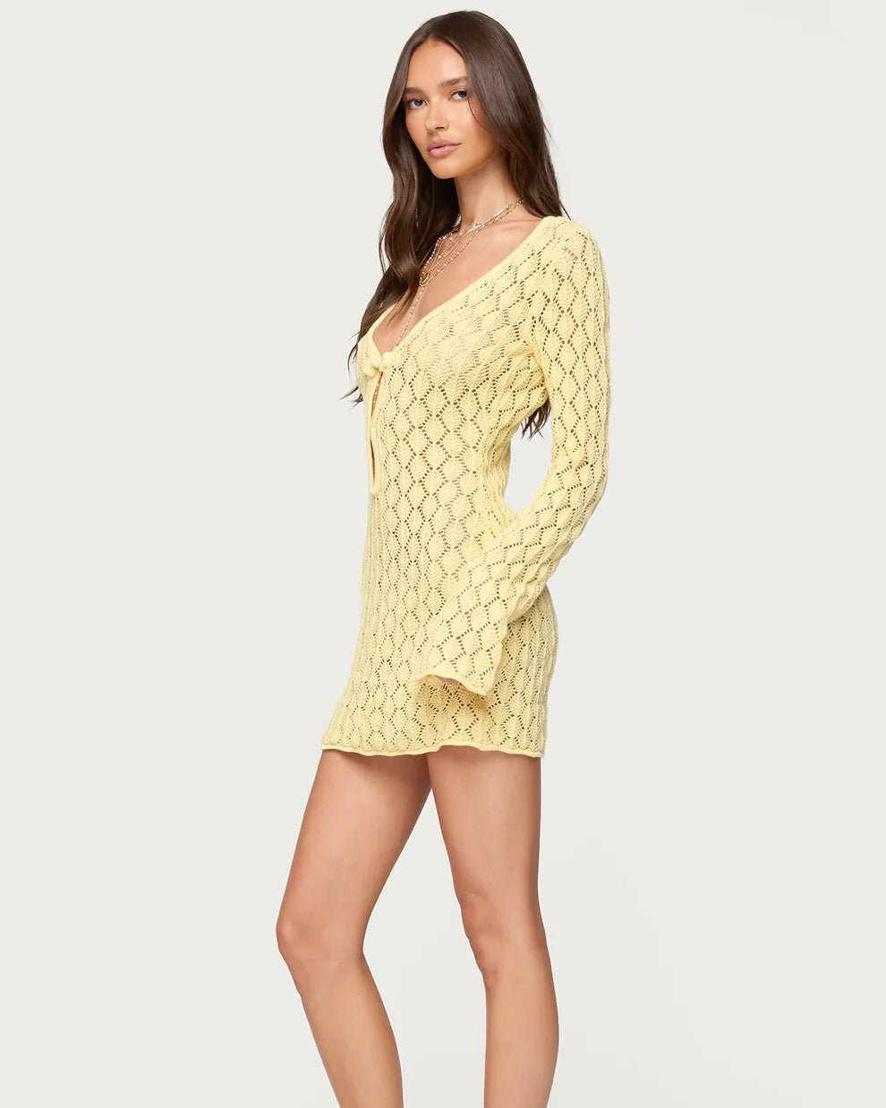 Marié Crochet Mini Dress