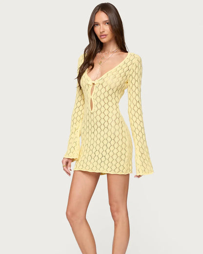 Marié Crochet Mini Dress