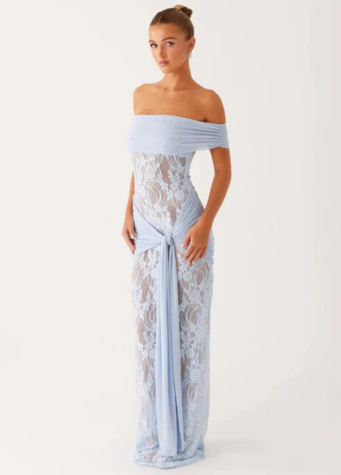 Elara Maxi Dress – Sky Blue
