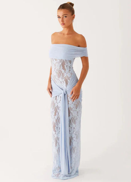 Elara Maxi Dress – Sky Blue