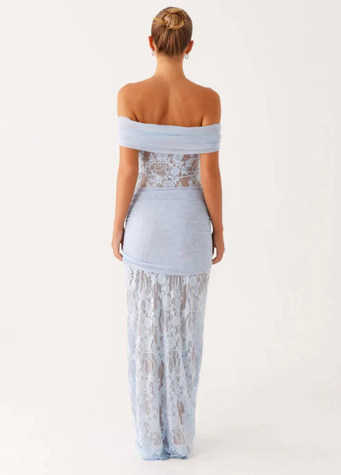 Elara Maxi Dress – Sky Blue