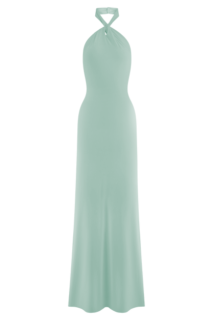 VENETIA SLINKY HALTER MAXI DRESS