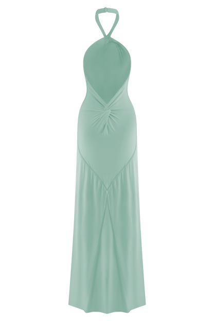 VENETIA SLINKY HALTER MAXI DRESS