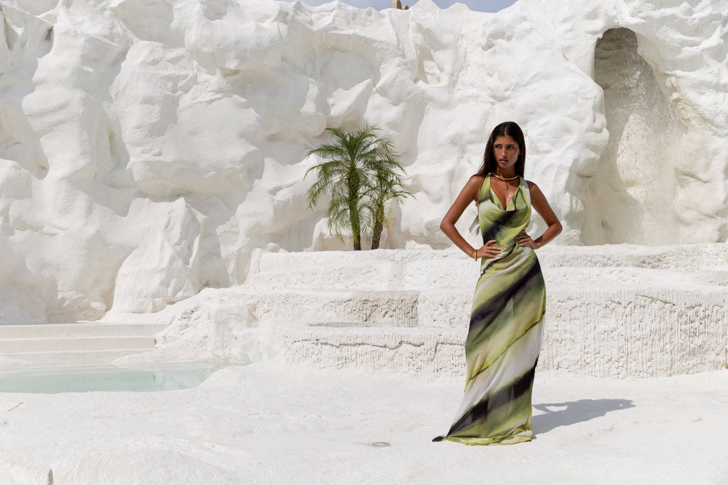 ADRIENNA COWL NECK MAXI DRES