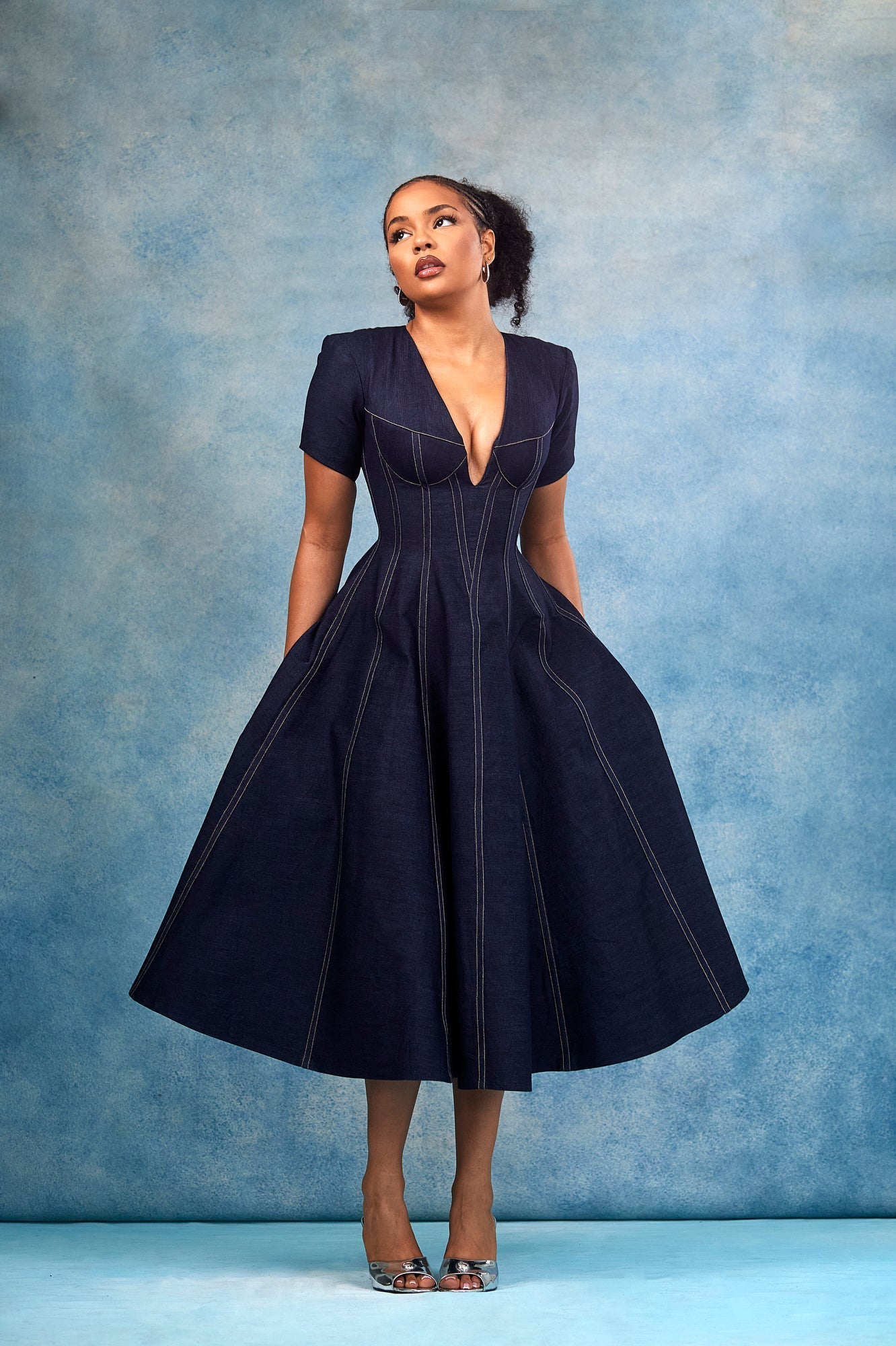 HAVANA DENIM MIDI DRESS