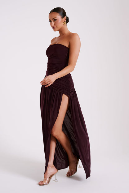 BEX STRAPLESS SLINKY MAXI DRESS