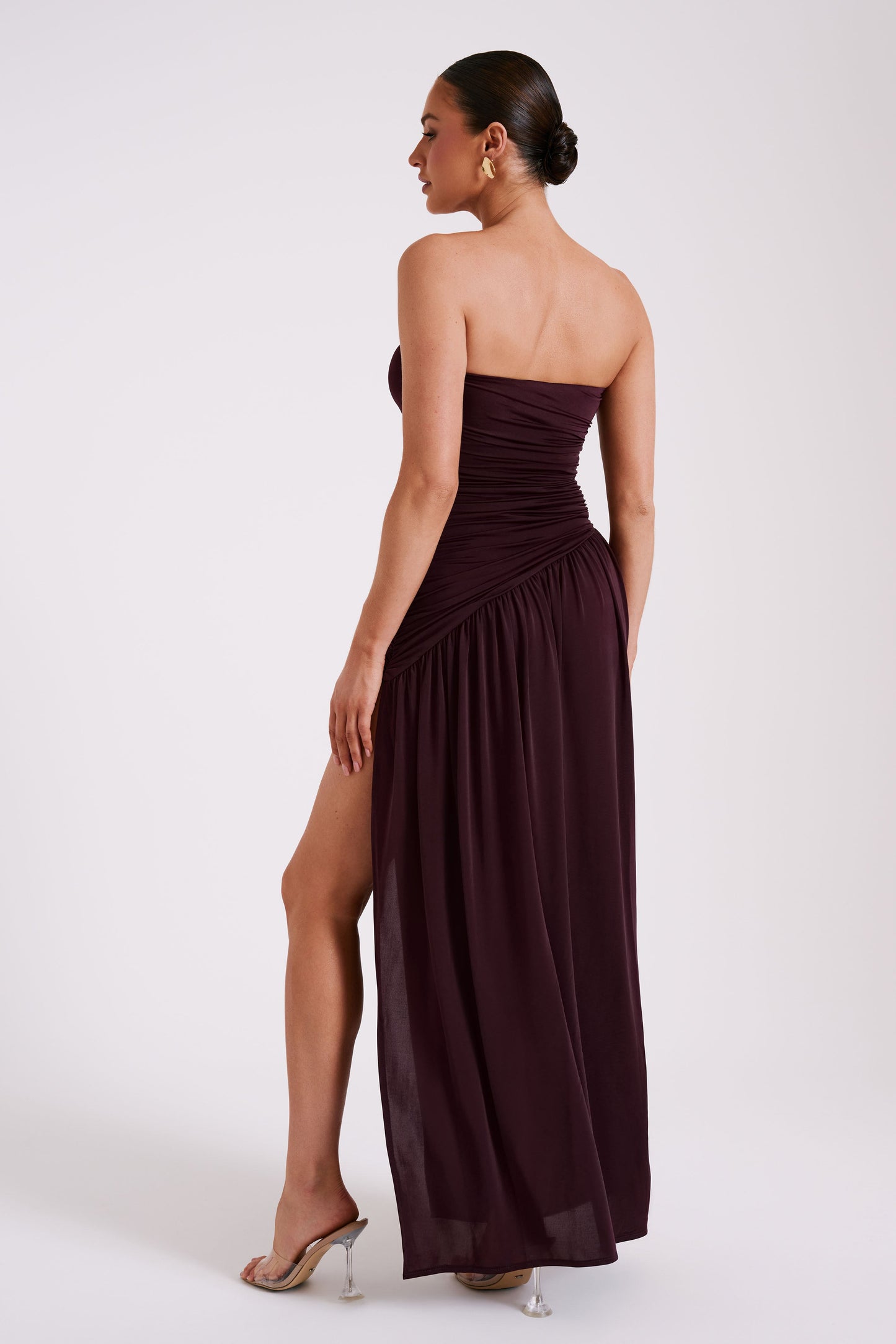 BEX STRAPLESS SLINKY MAXI DRESS
