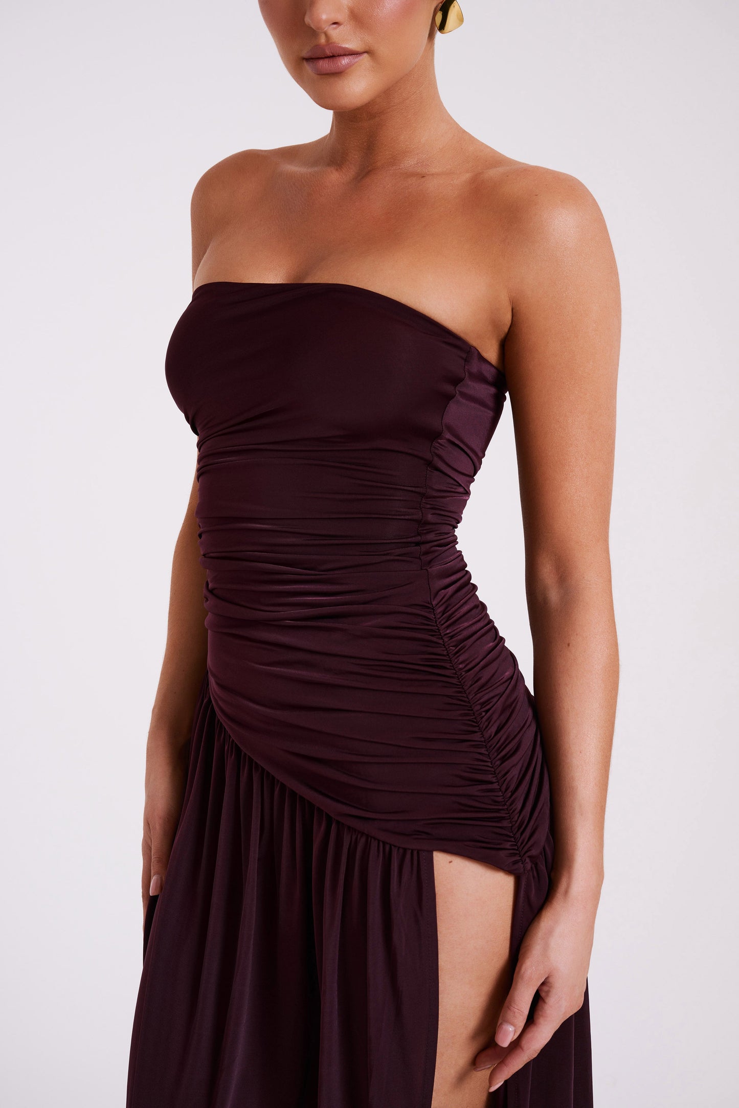 BEX STRAPLESS SLINKY MAXI DRESS