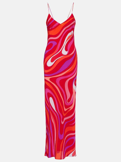 MM | Swirl print Maxi Dress