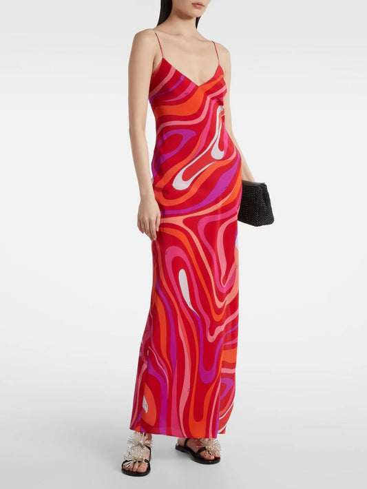 MM | Swirl print Maxi Dress
