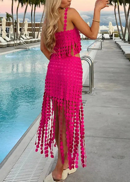 Caitlin Embroided Square Neck Set