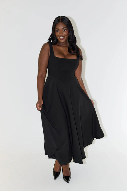 MALTA HIGH WAIST MIDI DRESS