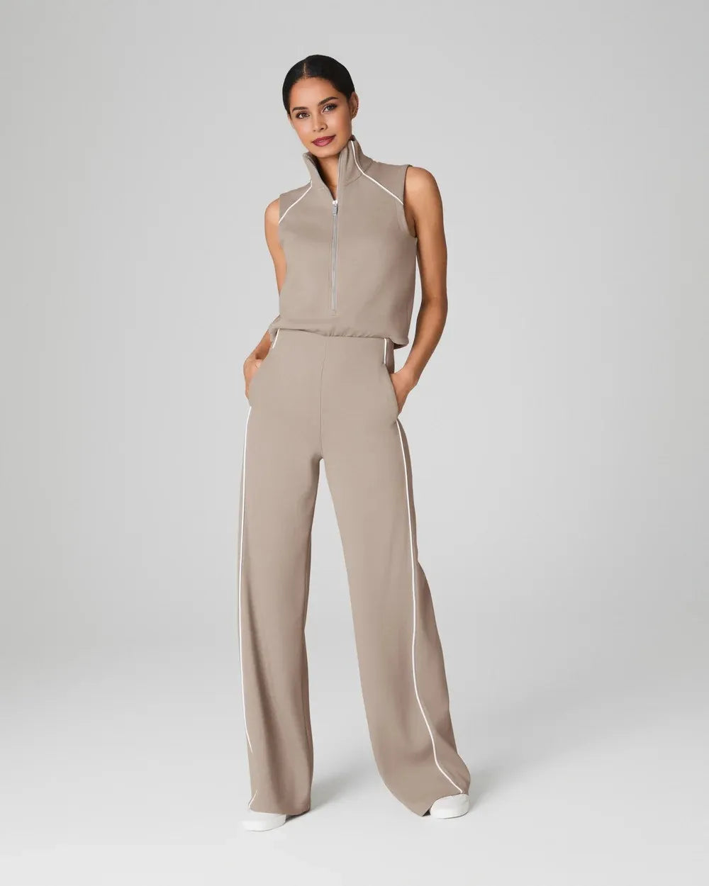 AirEssentials Sleeveless Mockneck Jumpsuit