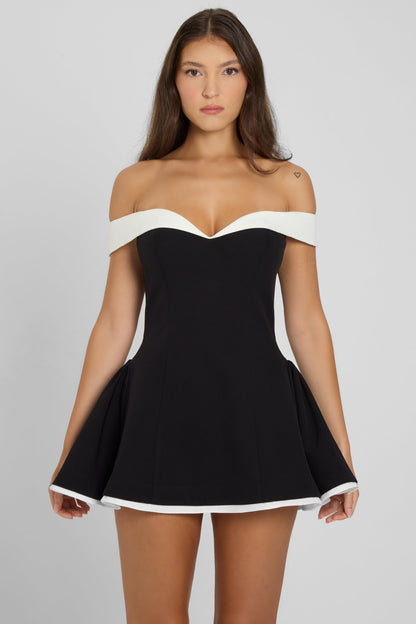 ZAPHIRA CONTRAST CORSET MINI DRESS