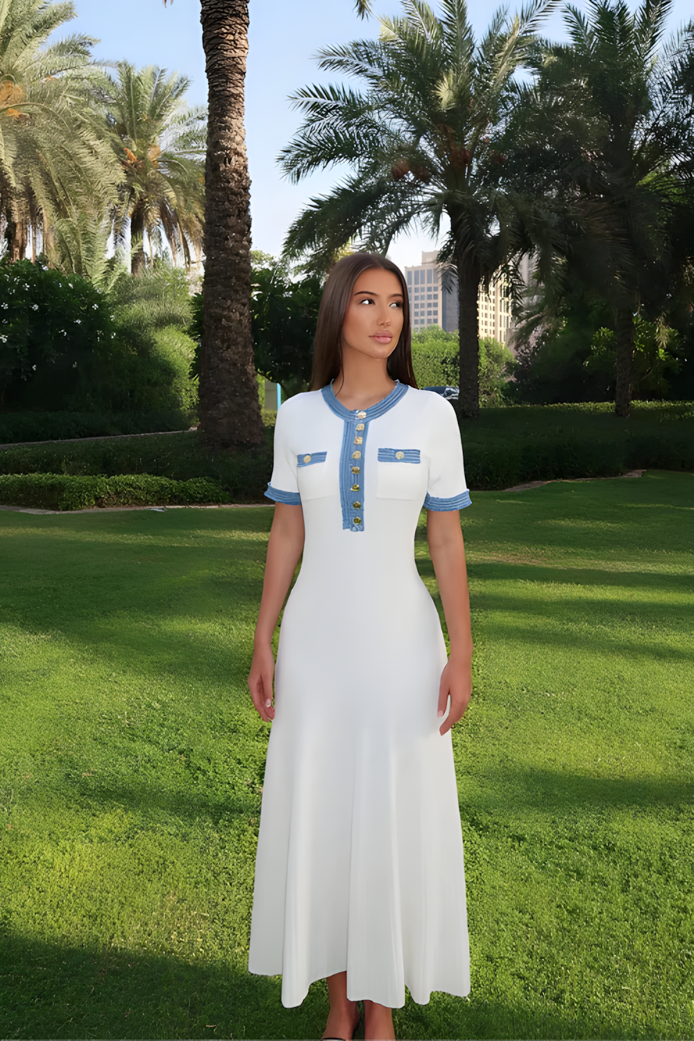 SANDRA KNIT MIDI DRESS