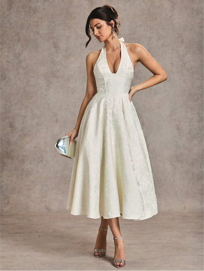 VELIA ELEGANT MIDI DRESS