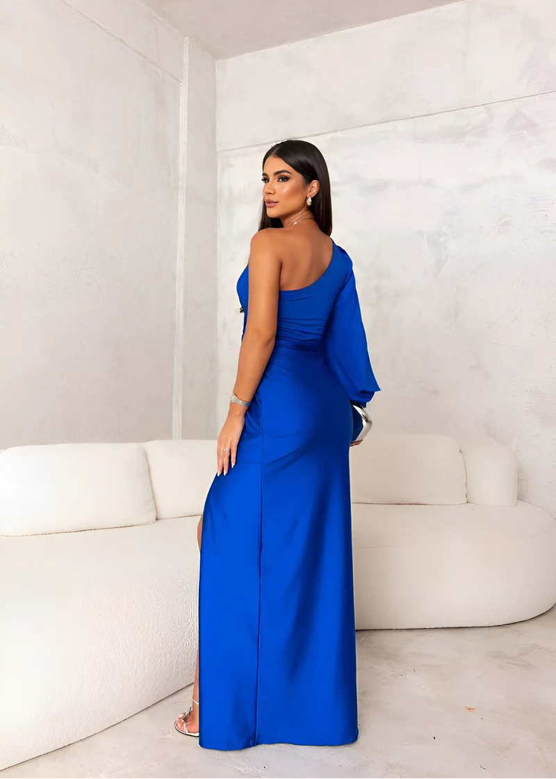 Enchanted Drape Satin Dress