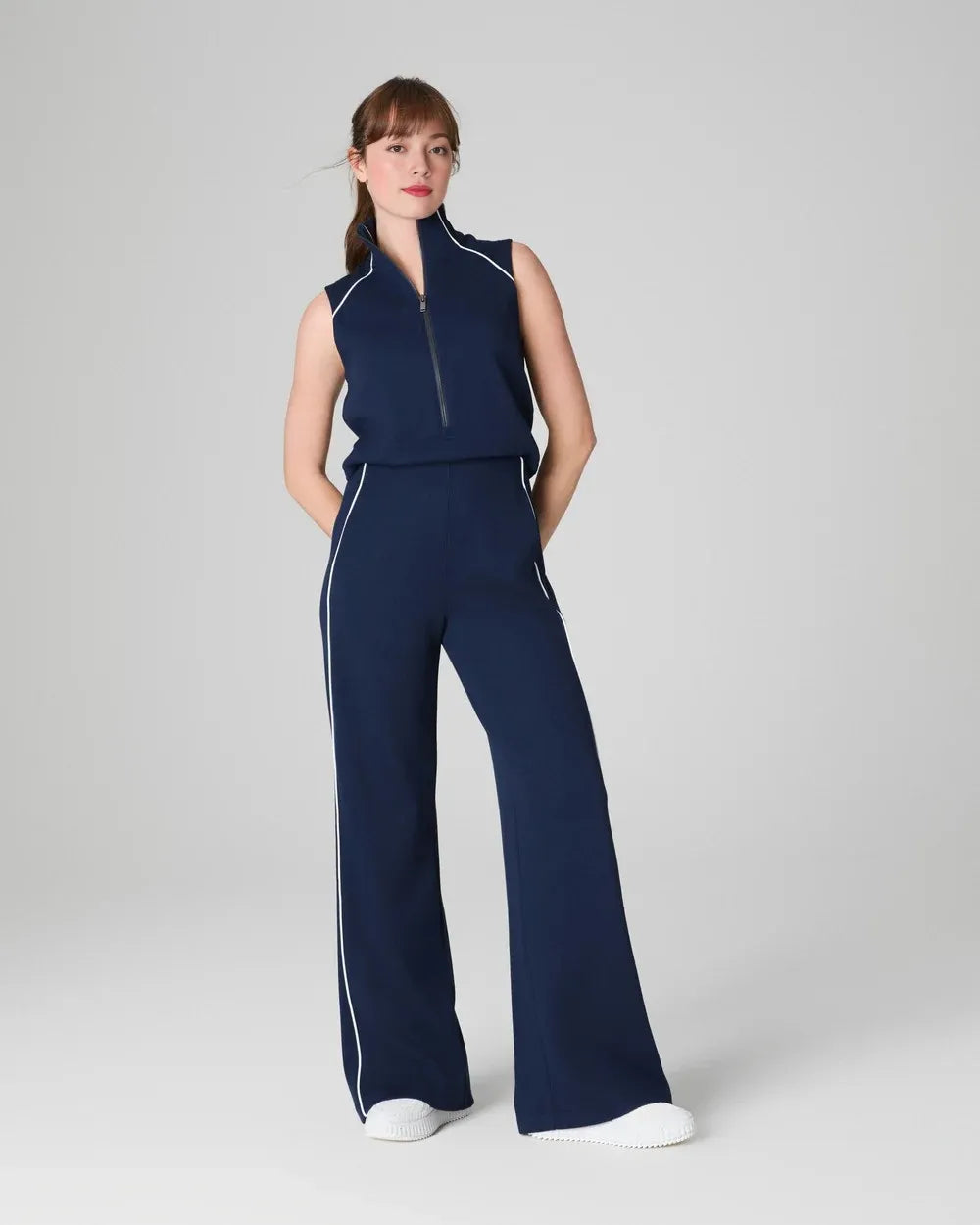 AirEssentials Sleeveless Mockneck Jumpsuit