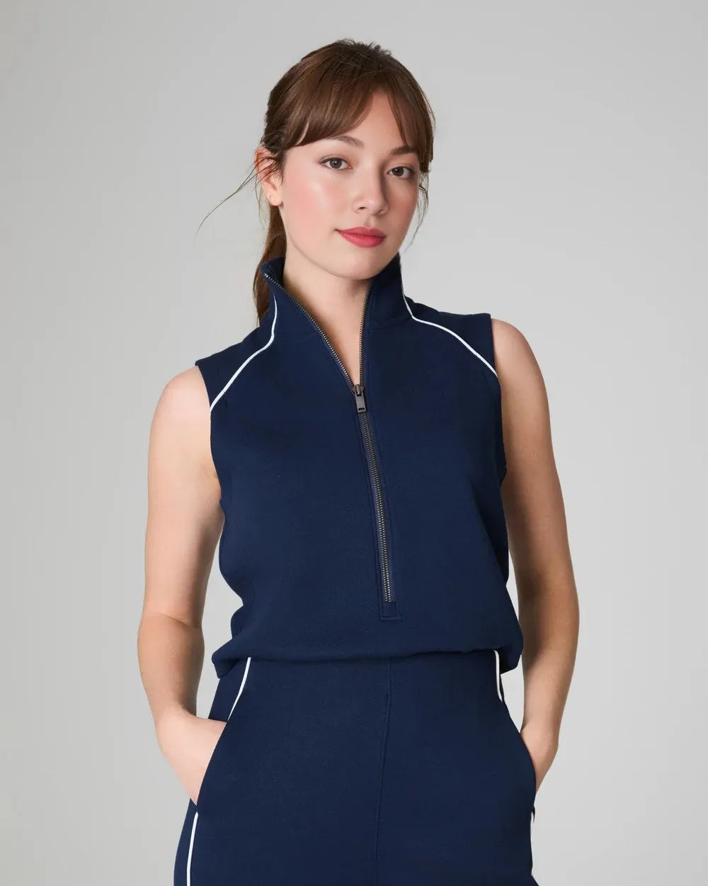 AirEssentials Sleeveless Mockneck Jumpsuit