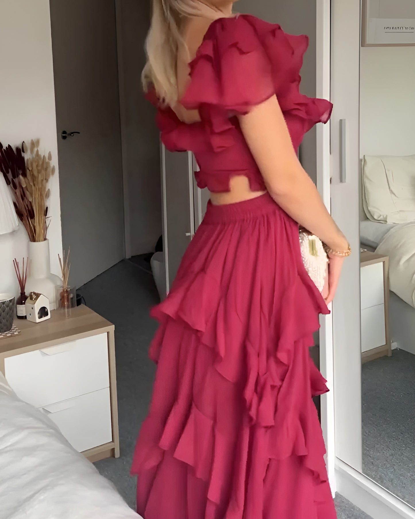 Red Wine Midi Dress