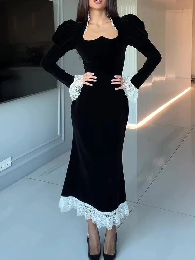 Valencienne Velvet Gown