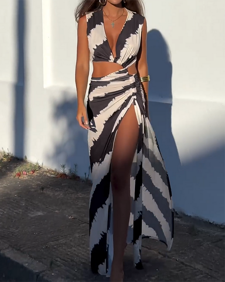 Midnight Mirage Cutout Dress