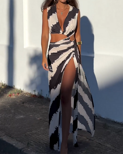 Midnight Mirage Cutout Dress