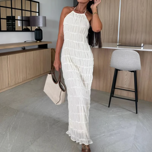 Ivory Horizon Halter Maxi