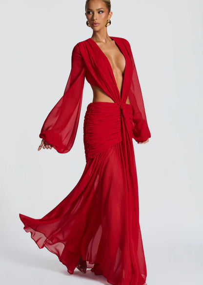 Andrina Maxi Dress - Red