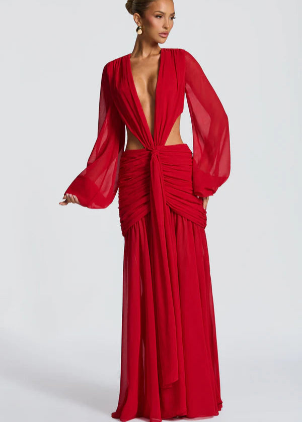 Andrina Maxi Dress - Red