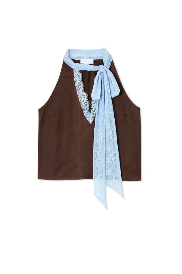 Luna Contrast Satin Maxi Set