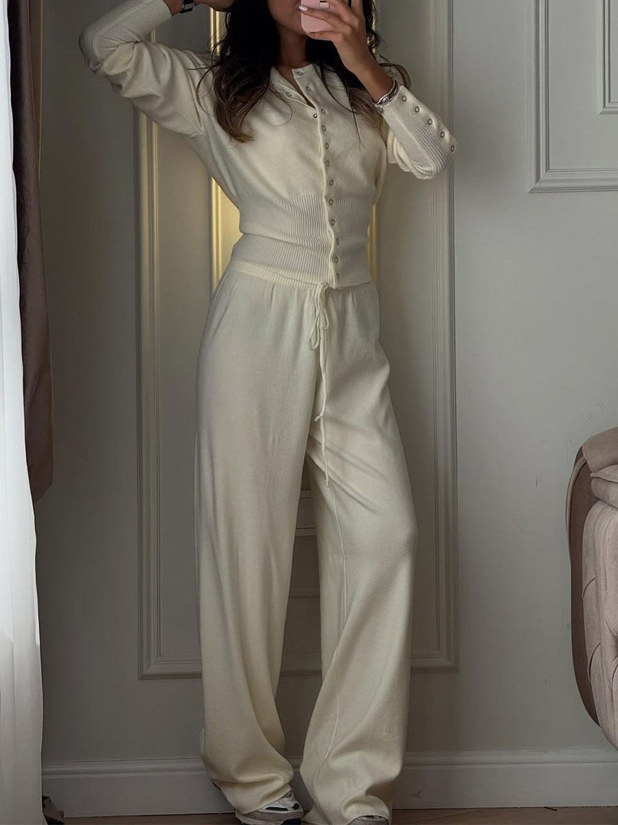 Gabriclle solis style knit two-piece set