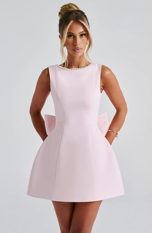 Poppy | Bow Mini Dress