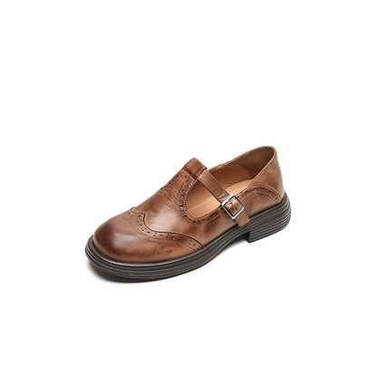 VELDA | Elegant leather shoes with a Mary Jane design