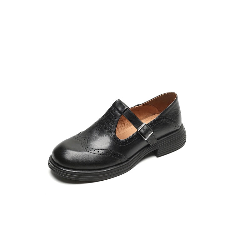 VELDA | Elegant leather shoes with a Mary Jane design