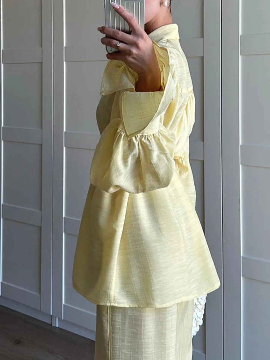 Chic Shirt Casual 2 Piece Set