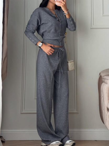 Gabriclle solis style knit two-piece set