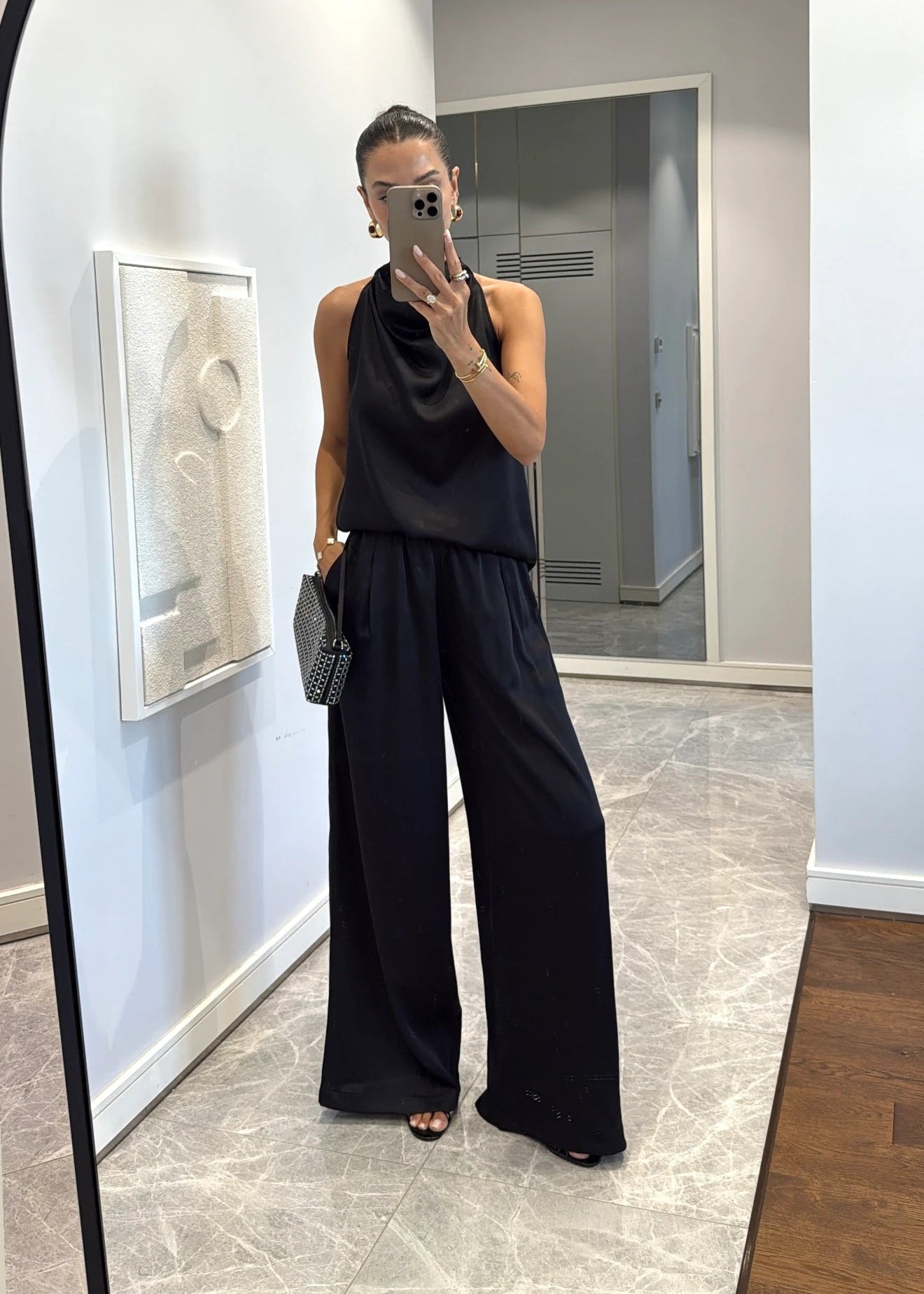 Satin Draped 2 Piece Set